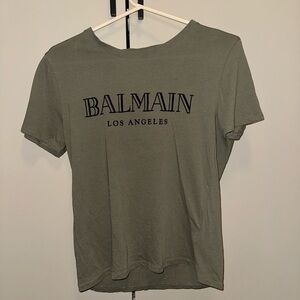 BALMAIN x H&M Olive green Tshirt size XS
